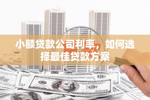 南宁小额贷款公司利率，如何选择最佳贷款方案