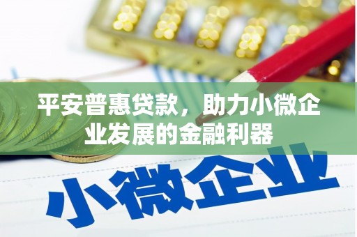 南宁平安普惠贷款，助力小微企业发展的金融利器