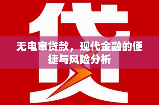 南宁无电审贷款，现代金融的便捷与风险分析