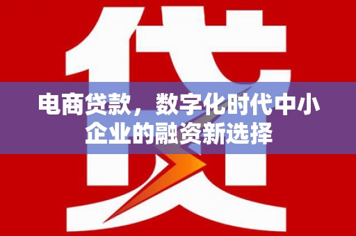 南宁电商贷款，数字化时代中小企业的融资新选择