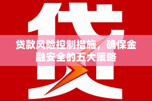 南宁贷款风险控制措施，确保金融安全的五大策略