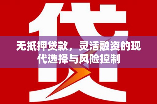 南宁无抵押贷款，灵活融资的现代选择与风险控制