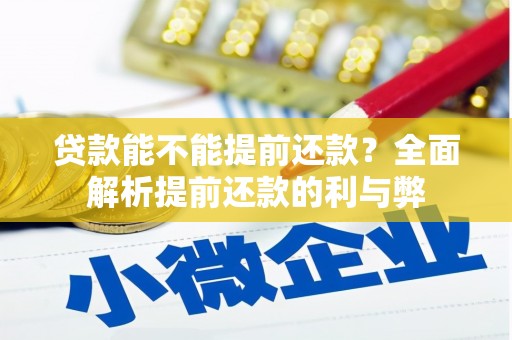 南宁贷款能不能提前还款？全面解析提前还款的利与弊