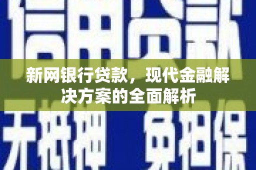 南宁新网银行贷款，现代金融解决方案的全面解析