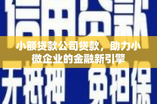 南宁小额贷款公司贷款，助力小微企业的金融新引擎