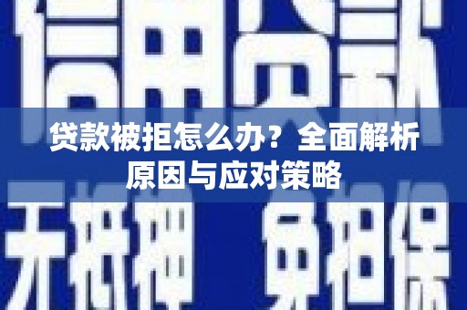 南宁贷款被拒怎么办？全面解析原因与应对策略