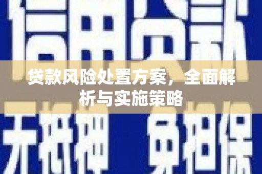 南宁贷款风险处置方案，全面解析与实施策略